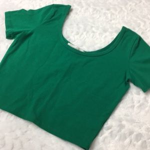 Green Crop Top